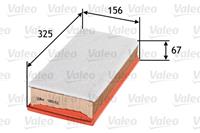 Luchtfilter Valeo, u.a. für Peugeot, Fiat, Citroën, Lancia
