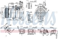 Compressor, airconditioning NISSENS, Spanning (Volt)12V, u.a. für Honda
