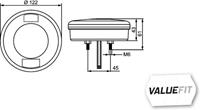 hella Mistachterlicht LED 10-30V Ø122mm 2NE357027031
