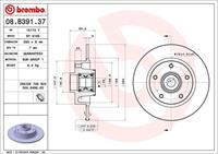 Remschijf BEARING DISC LINE BREMBO, Remschijftype: Massief, u.a. für Renault