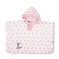 Sterntaler Badeponcho Emmi Girl, Frottee, rosa/weiß, 50 x 70 cm Mädchen Kleinkinder