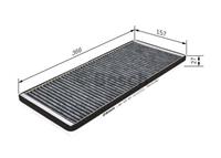 mercedes-benz R2343 filtre charbon actif mb