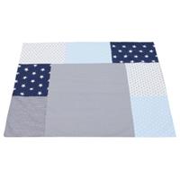 ULLENBOOM Patchwork Hoes voor aankleedkussen blauw lichtblauw grijs 75x85 cm - Kleurrijk