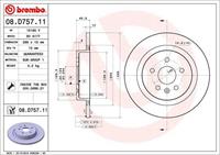 Remschijf COATED DISC LINE BREMBO, Remschijftype: Massief, u.a. für Opel, Vauxhall