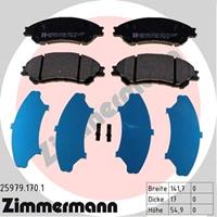 Remblokkenset, schijfrem Zimmermann, u.a. für Suzuki
