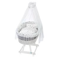 ® Wieg Birthe compleet, wit, 777-9 Star zilvergrijs - Wit