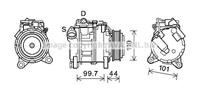 bmw Compressor, airconditioning BWAK493