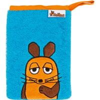 Playshoes Frottee-Waschhandschuh DIE MAUS aquablau