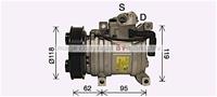 kia Compressor, airconditioning KAK298