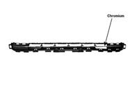 peugeot VOORBUMPERGRILL 09+ Boven ZWART/Chroom 4033514