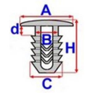 Bevestigingselement, motorafdekking ROMIX ROM 10145