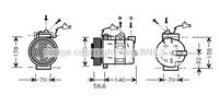 saab Compressor, airconditioning SBAK054