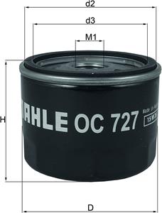 mahleoriginal MAHLE ORIGINAL Ölfilter OC 727 Motorölfilter,Wechselfilter OPEL,RENAULT,NISSAN,VIVARO Kasten F7,VIVARO Combi J7,MOVANO Kasten F9,MOVANO Combi J9