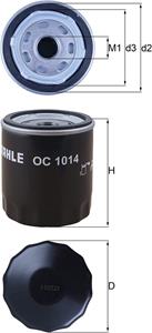 mahleoriginal MAHLE ORIGINAL Ölfilter OC 1014 Motorölfilter,Wechselfilter VOLVO,V50 MW,XC60,V70 III BW,C30,V60,S40 II MS,S80 II AS,S60 II