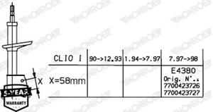 Stoßdämpfer Vorderachse Monroe G7485
