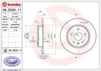 Remschijf COATED DISC LINE BREMBO, Remschijftype: Massief, u.a. für Opel, Vauxhall
