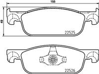 Remblokkenset, schijfrem BREMBO, u.a. für Dacia, Renault, Lada