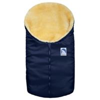 HEITMANN Kleiner Lammfellfußsack Eisbärchen marine