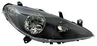 Set Koplampen Peugeot 307 2001-2005 - Zwart