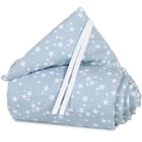 Nestchen pique babybay original, azurblau Sterne weiß, 149 x 24 cm Gr. 25 x 150  Kinder