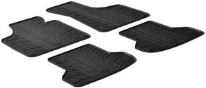 Rubbermatten voor Audi A6 4F 2006-2010 (T profiel 4-delig + montageclips)