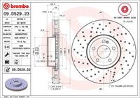 Remschijf CO-CAST DISCS LINE BREMBO, Remschijftype: Geperforeerd / Geventileerd, u.a. für Mercedes-Benz