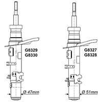 Stoßdämpfer Vorderachse rechts Monroe G8329