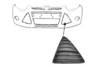 ford BUMPERGRILL ONDER LINKS Interieur ZWART Brillant