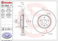 Remschijf COATED DISC LINE BREMBO, Remschijftype: Binnen geventileerd, u.a. für Opel, Vauxhall