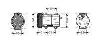 ford Airco Compressor 1.6 / 1.8 / 2.0 Mt -99