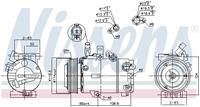 Compressor, Airconditioner NISSENS 890242