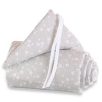 Nestchen babybay original, Sterne weiß, 144 x 25 cm hellgrau Gr. 25 x 145  Kinder