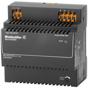 weidmüller PRO INSTA 90W 24V 3.8A DIN-rail netvoeding 24 V/DC 3.8 A 90 W