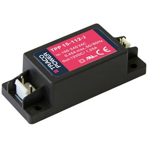 TracoPower TPP 15-115-J AC/DC-netvoedingsmodule gesloten 1000 mA 15 W 15 V/DC 1 stuk(s)