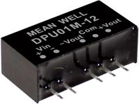 meanwell Mean Well DPU01L-12 DC/DC-convertermodule 42 mA 1 W Aantal uitgangen: 2 x