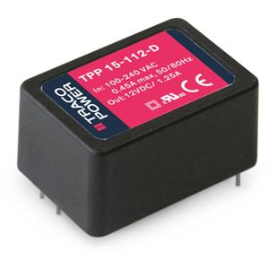 tracopower TPP 15-109-D AC/DC printnetvoeding 1670 mA 15 W +9.0 V/DC