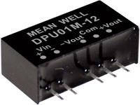meanwell Mean Well DPU01N-12 DC/DC-convertermodule 42 mA 1 W Aantal uitgangen: 2 x