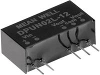 meanwell Mean Well DPUN02M-12 DC/DC-converter +12 V/DC, -12 V/DC +83 mA 2 W Aantal uitgangen: 2 x