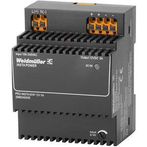 weidmüller PRO INSTA 60W 12V 5A DIN-rail netvoeding 12 V/DC 5 A 60 W