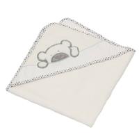 Bebes Collection Be Be 's Collection Handdoek met capuchon Big Willi grijs 80 x 80 cm