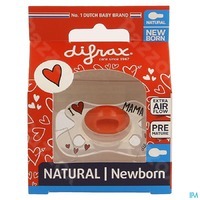 Difrax Fopspeen I Love Mama Natural Newborn