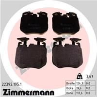 Remblokkenset, schijfrem Zimmermann, u.a. für BMW, Alpina