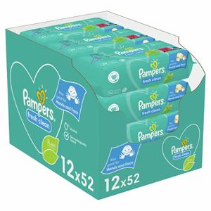 Pampers Fresh Clean 12 x 52 babydoekjes