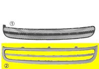Volkswagen VOORBUMPERGRILL BUITEN zonder MISTLICHTGAT 5803590