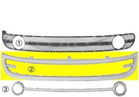 vanwezel Rooster/grille voorbumper van wezel autoparts