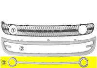 vanwezel Rooster/grille voorbumper van wezel autoparts