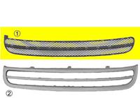 vanwezel Rooster/grille voorbumper van wezel autoparts