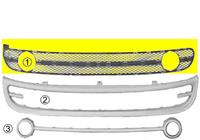 vanwezel Rooster/grille voorbumper van wezel autoparts
