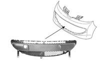 peugeot BUMPERGRILL tot 02/2009