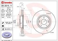 Remschijf BREMBO, Remschijftype: Binnen geventileerd, u.a. für KIA, Hyundai